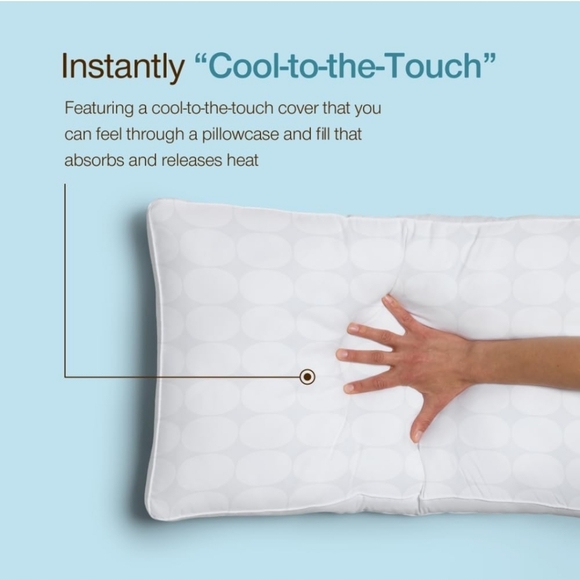 Coop Home Goods Essence Cooling Down Alternative Pillows Set of 2, Queen Size - Picture 5 of 15